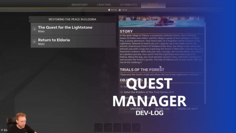 Devlog: Quest Manager and Narrative Design