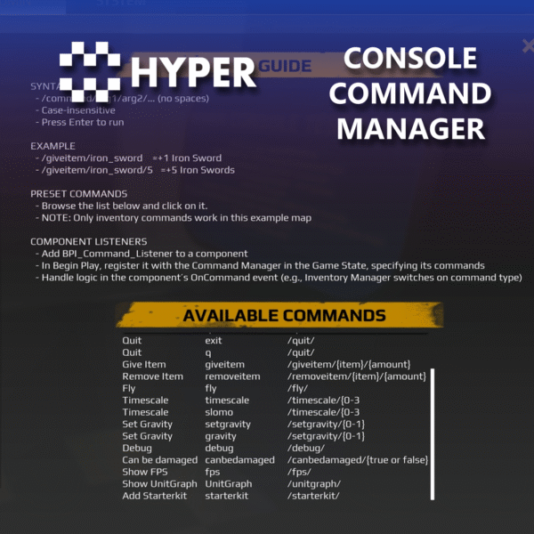 Console Command Manager Demo