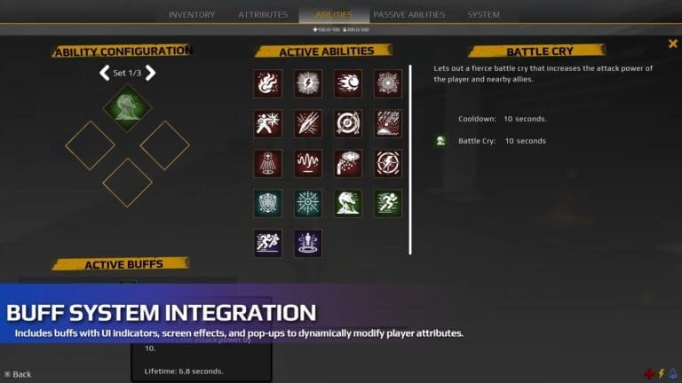 Ability System visual for Games by Hyper Unreal Engine systems