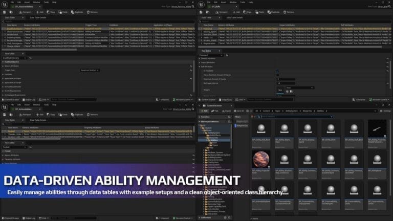 Ability System visual for Games by Hyper Unreal Engine systems