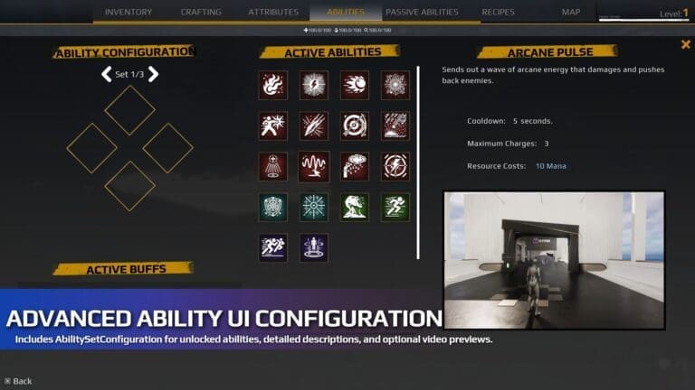 Ability System visual for Games by Hyper Unreal Engine systems