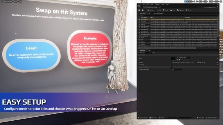 Mesh Swap System visual for Games by Hyper Unreal Engine systems