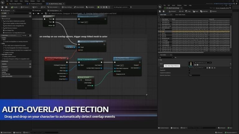 Mesh Swap System visual for Games by Hyper Unreal Engine systems