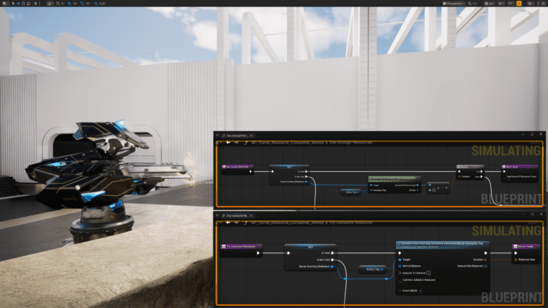 Turret Defense System visual for Games by Hyper Unreal Engine systems