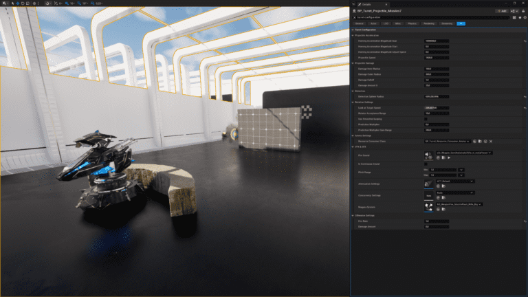 Turret Defense System visual for Games by Hyper Unreal Engine systems