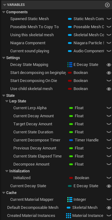 Details Panel / Important Variables screenshot