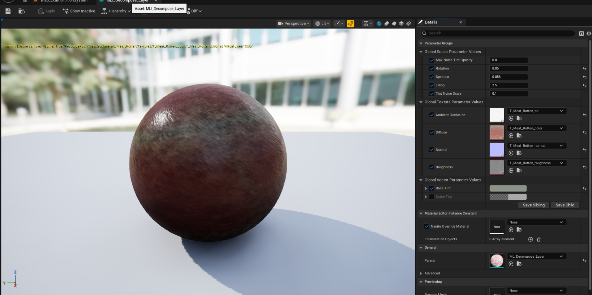 Material Setup Explained screenshot