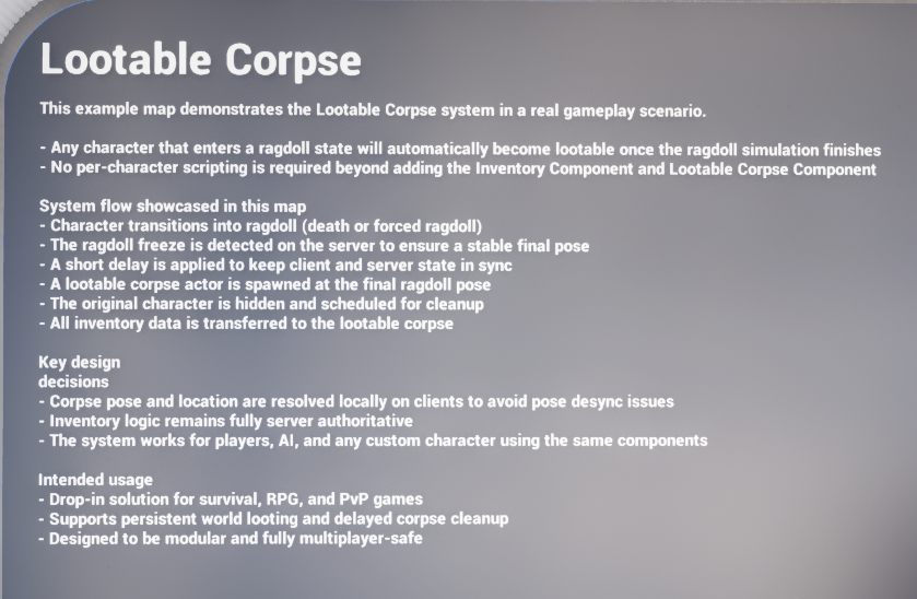 Document purpose screenshot