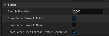 Show Border Lines For Map Texture Generation setting