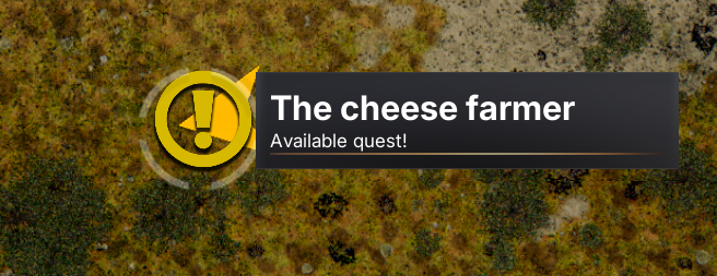 Cheesy Farmer quest marker on the world map
