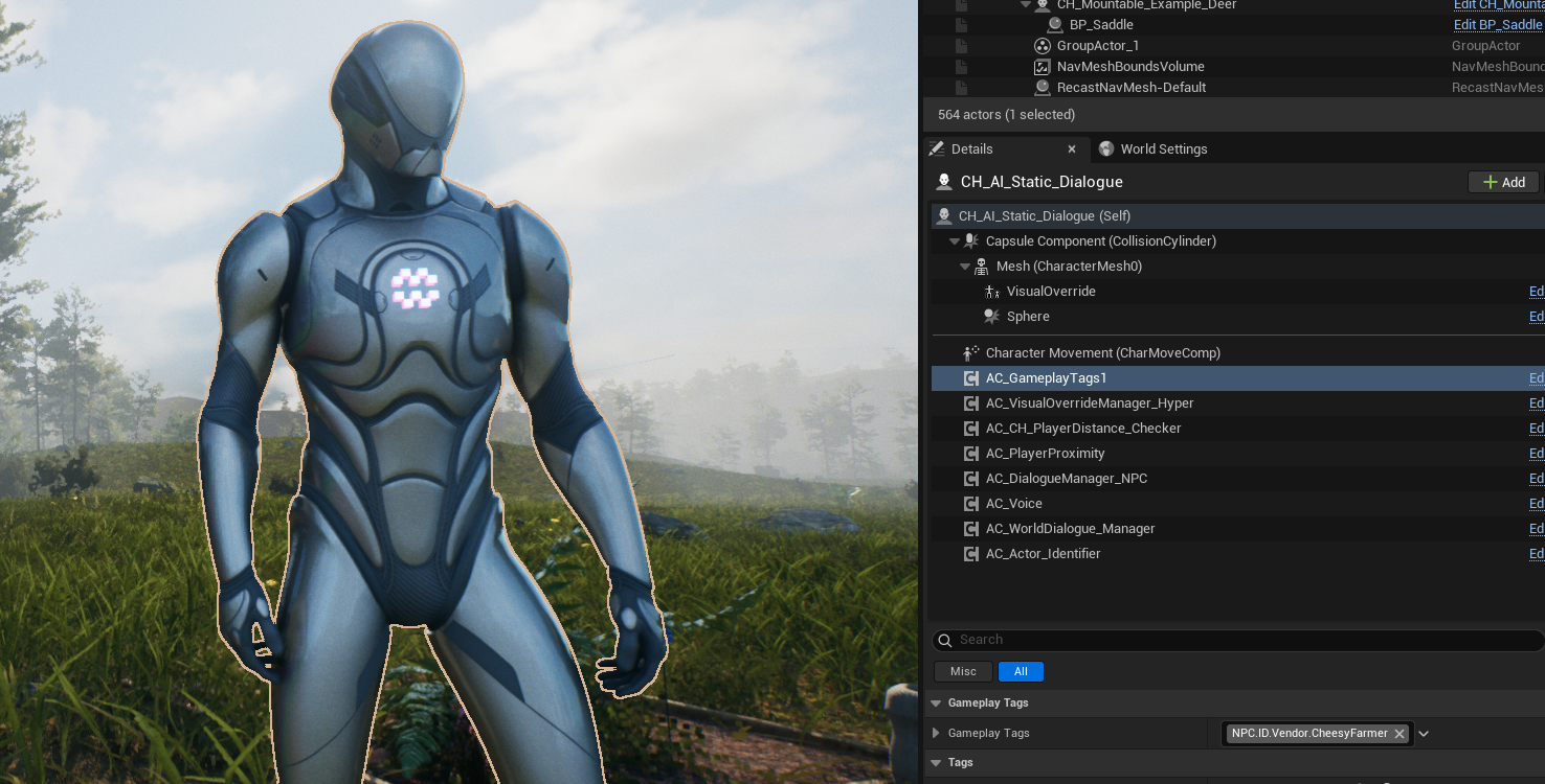 NPC ID assigned in the gameplay tag container