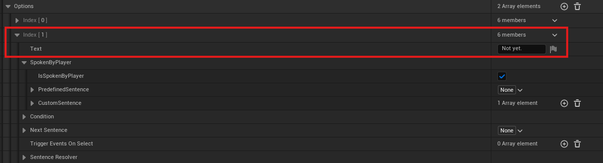 Second delivery dialogue option for missing sticks
