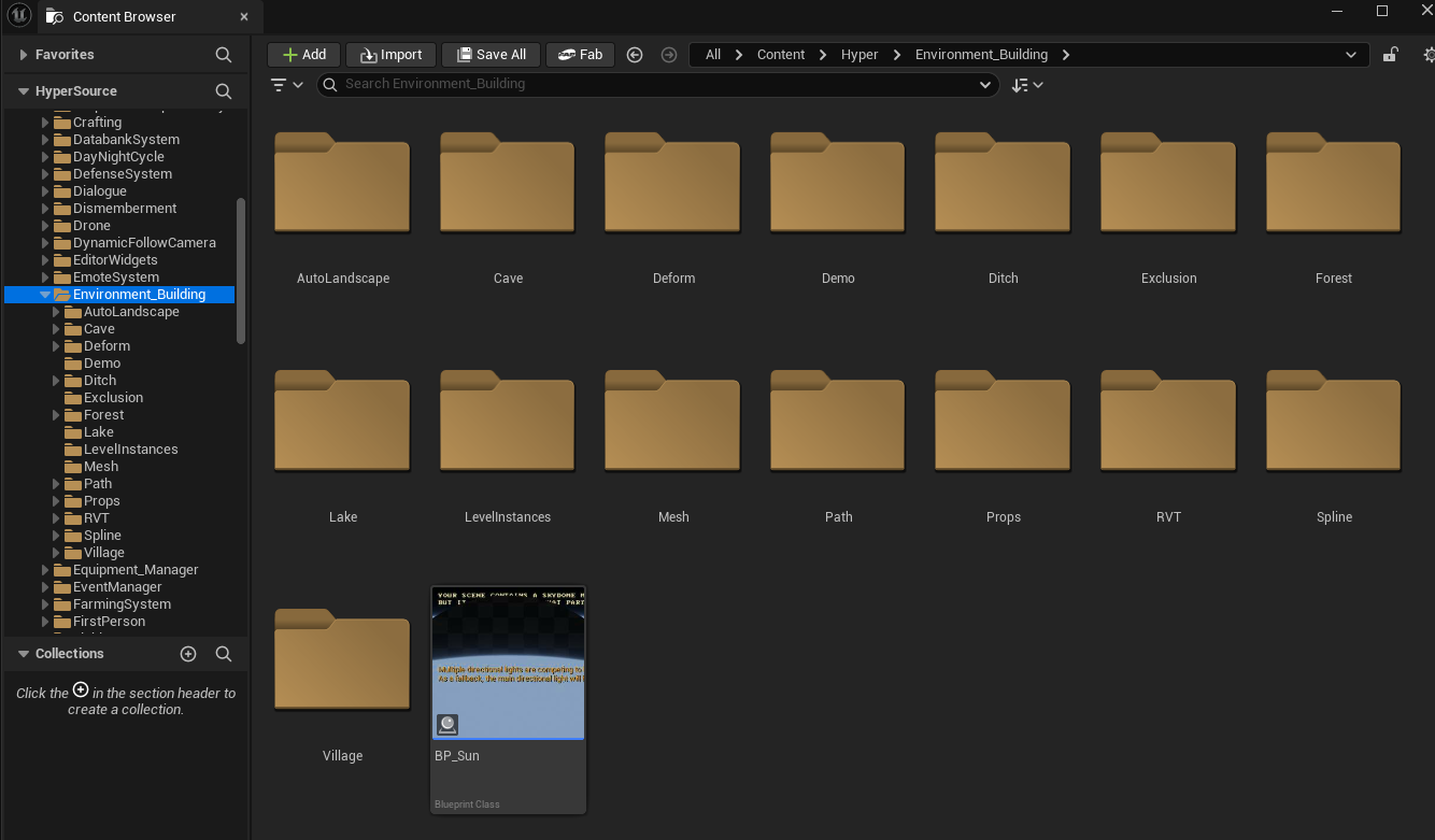 Environment_Building folder with environment setup assets