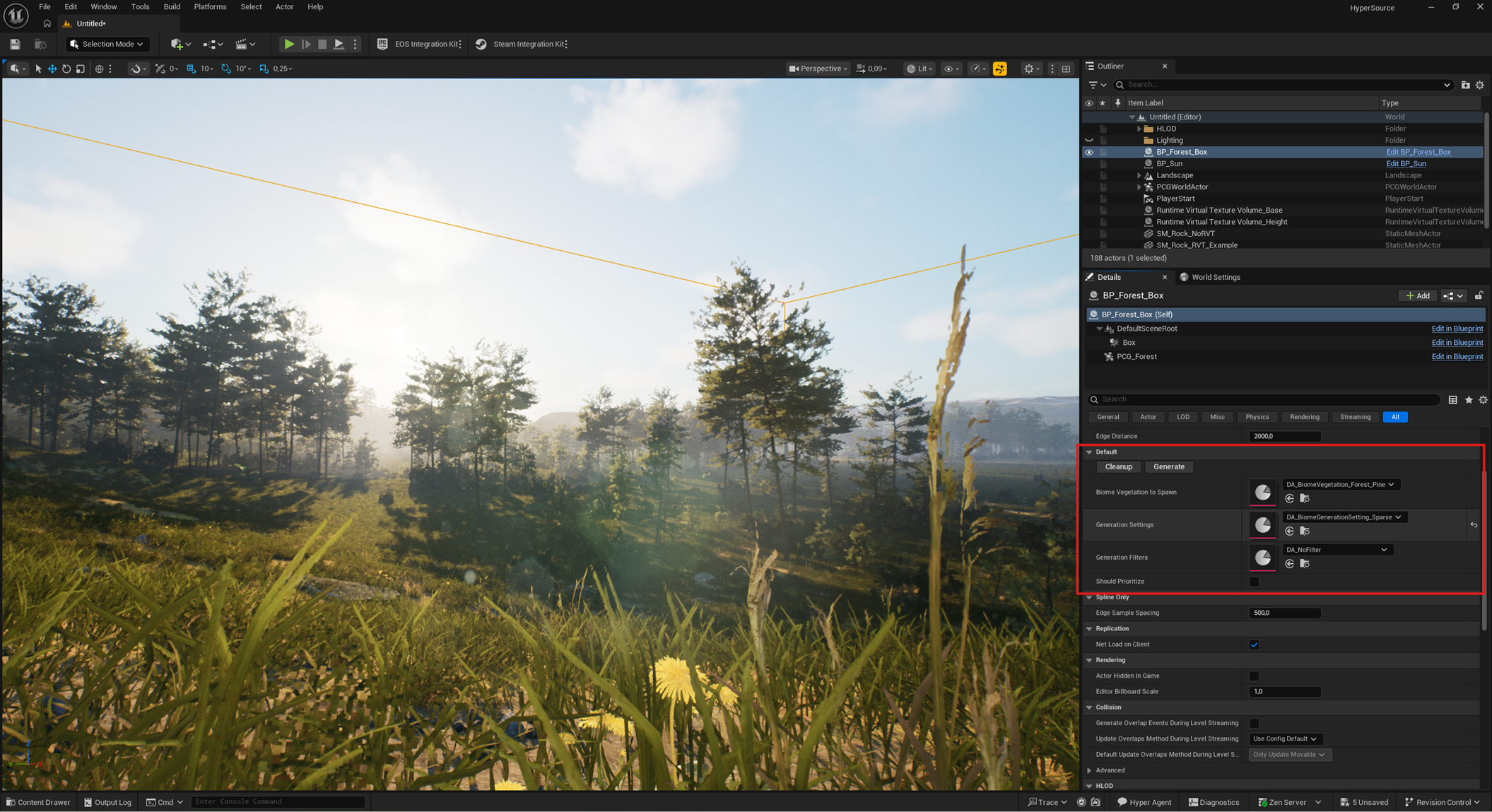 Sparse biome generator setting