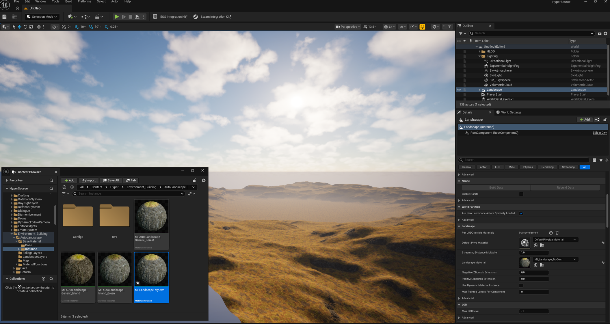 World partition landscape example