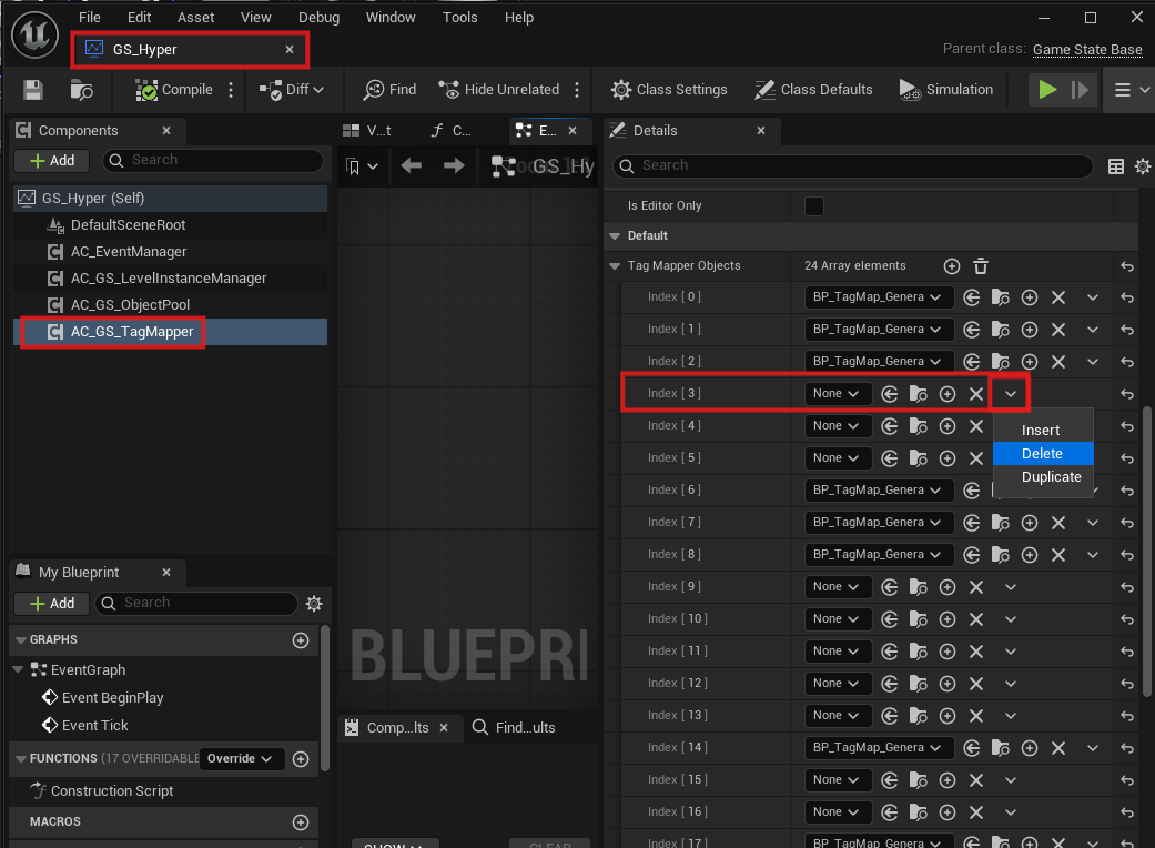 Deleting empty tag mapper rows in GS_Hyper