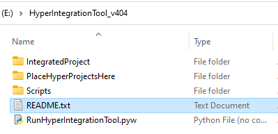 Extracted Hyper Integration Tool files with readme