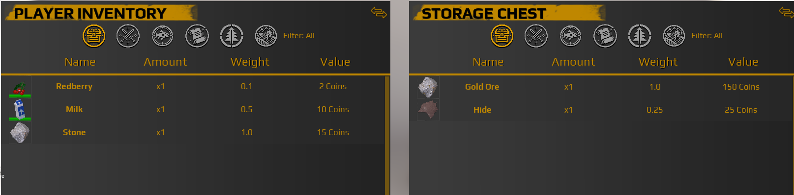 What's Different from Base Inventory screenshot