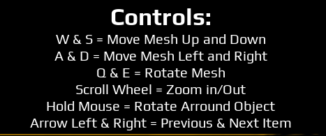 Controls screenshot